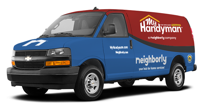 Handyman with a location pin in the background.