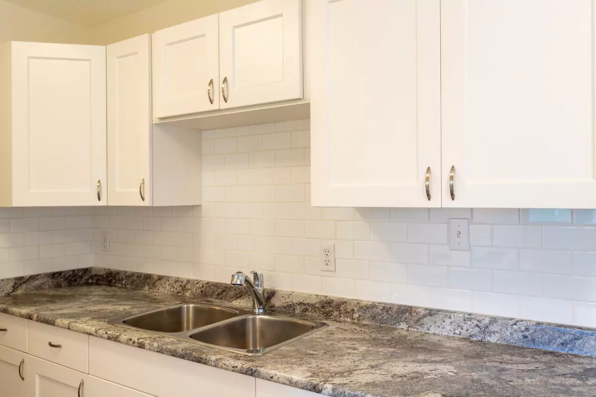 view of laminate countertops in a kitchen