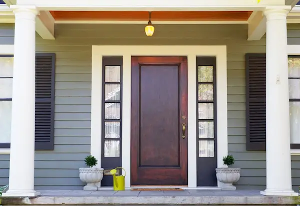 Exterior door of a house.