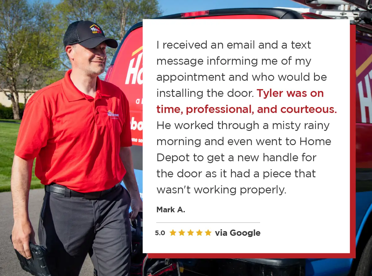 Five Star Customer Testimonial of Mr. Handyman.