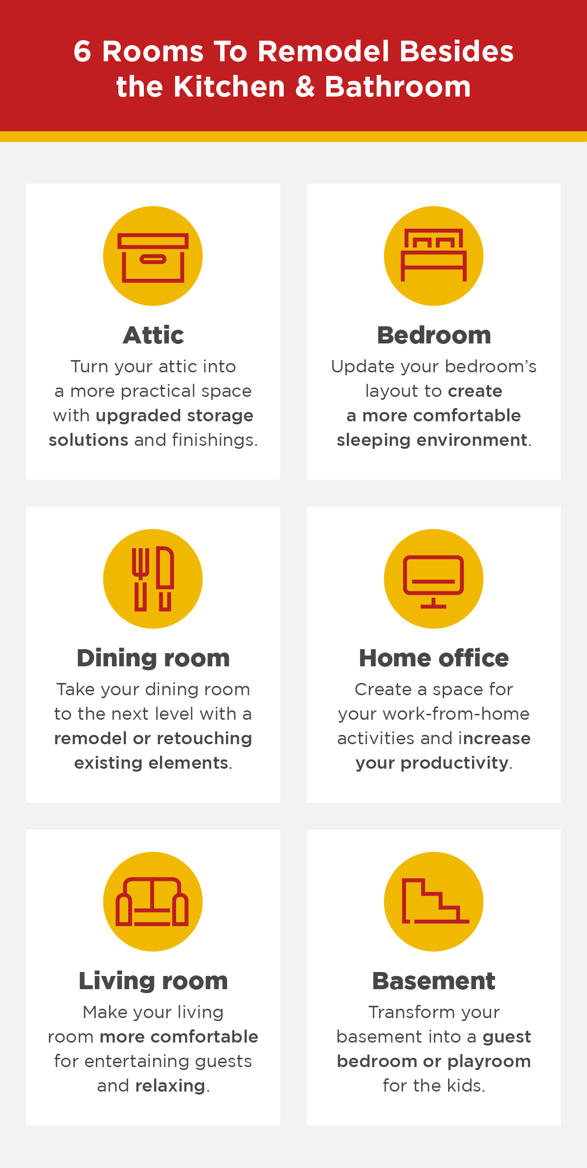 6 other room remodeling services for your home.