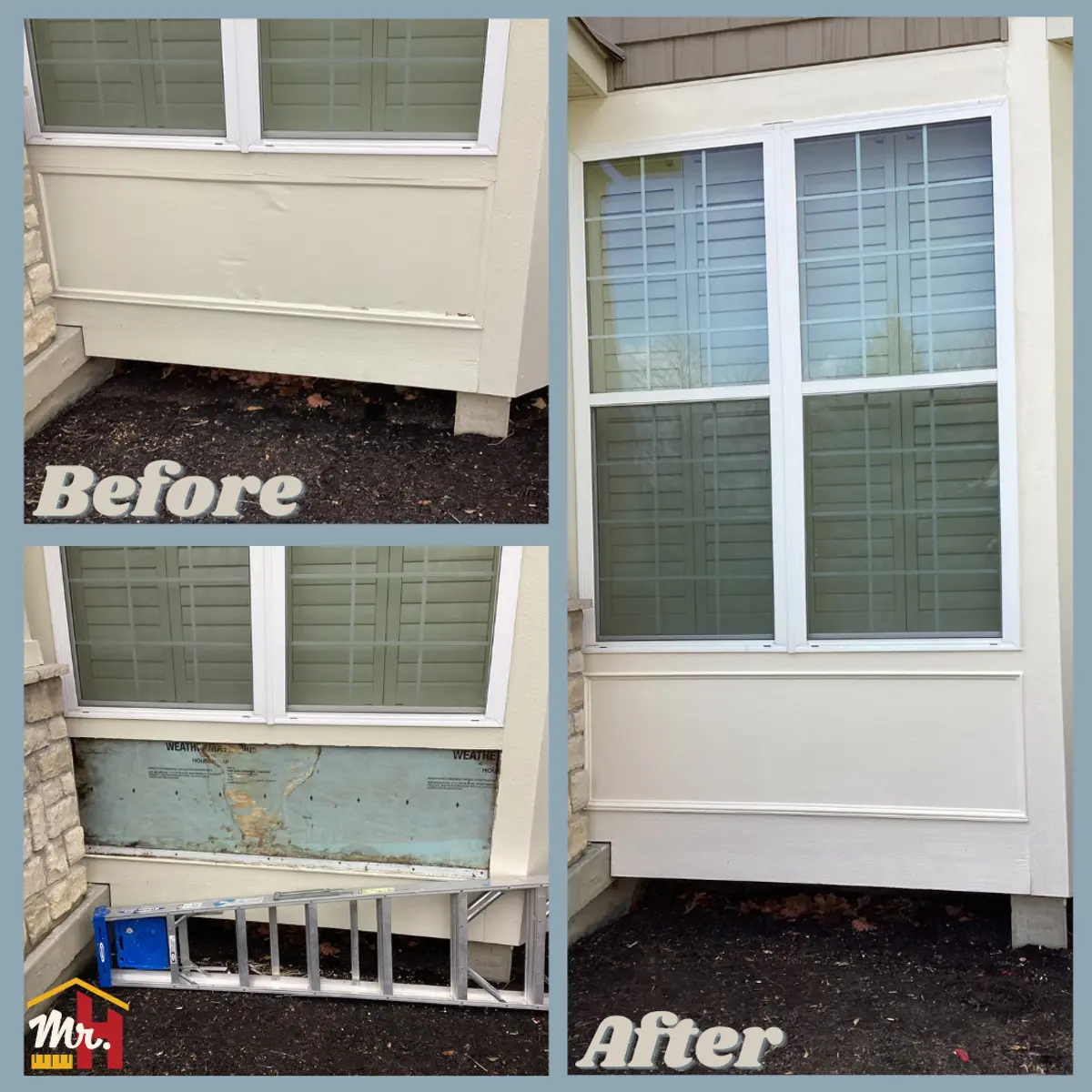 Mr. Handyman completing a bay window repair in Florence, KY.