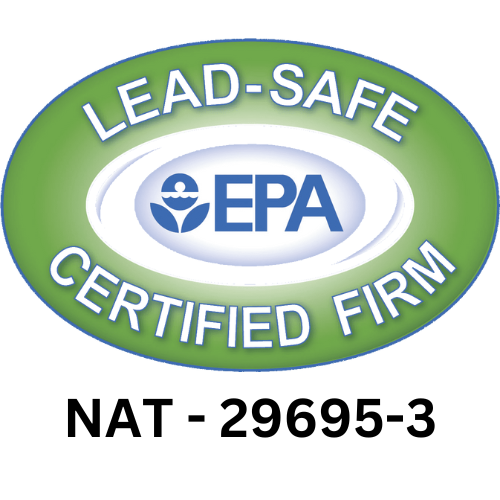 EPA Lead-Safe Certified Firm badge.